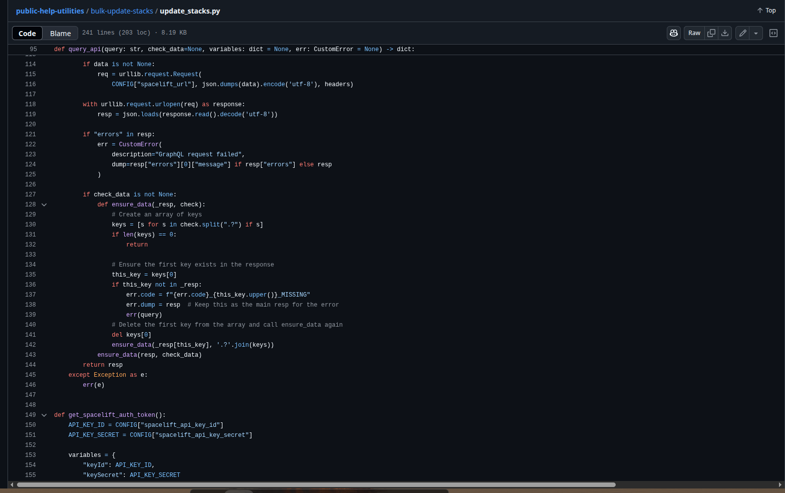 Spacelift custom script